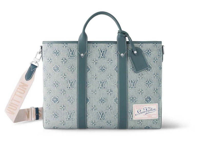 Louis Vuitton Weekend Tote NM Monogram Washed coated canvas Denim