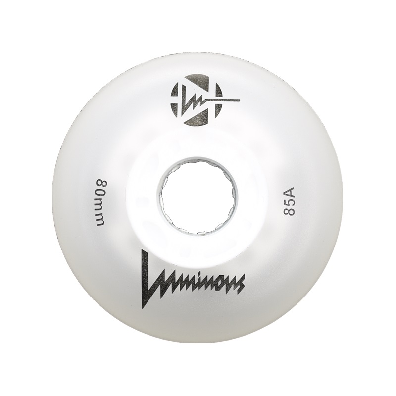 Luminous – 80mm LED 4-pack – Skate Wielen – Wit