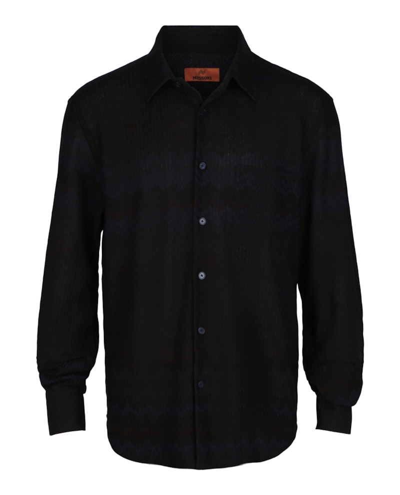 M Missoni Chevron Pattern Long Sleeved Shirt Multi Multicolor