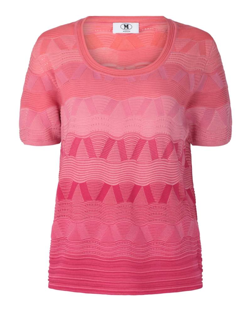M Missoni Wave-Pattern Knit Sweater Degrade Oranje