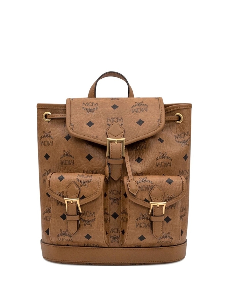 MCM Aren Vi Mini Backpack Cognac Bruin