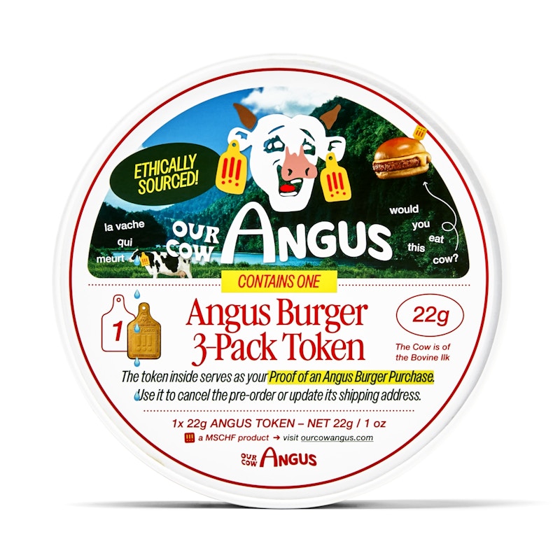 MSCHF “Our Cow Angus” Burger 3-Pack Token