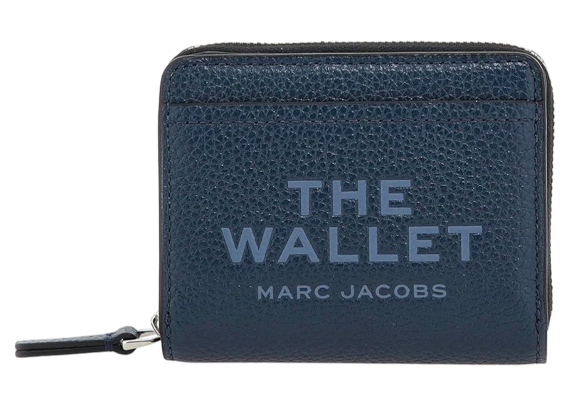 Marc Jacobs The Leather Mini Compact Wallet Blauw