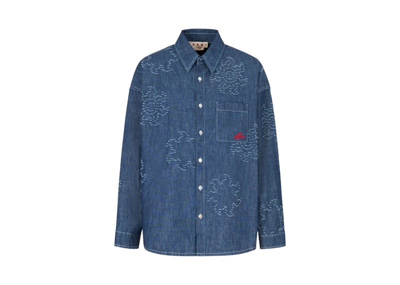 Marni Patterned Shirt Blauw