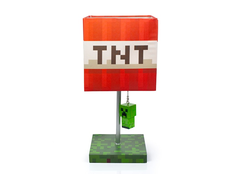 Minecraft TNT Block with 3D Creeper Puller 14″ LED Lamp