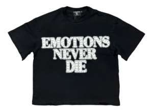 Mixed Emotions Rhinestone Tee Zwart