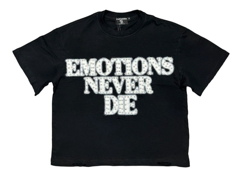 Mixed Emotions Rhinestone Tee Zwart