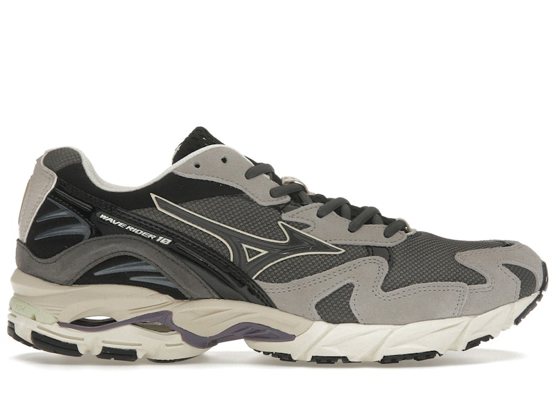 Mizuno Wave Rider 10 Dark Lime Zwart
