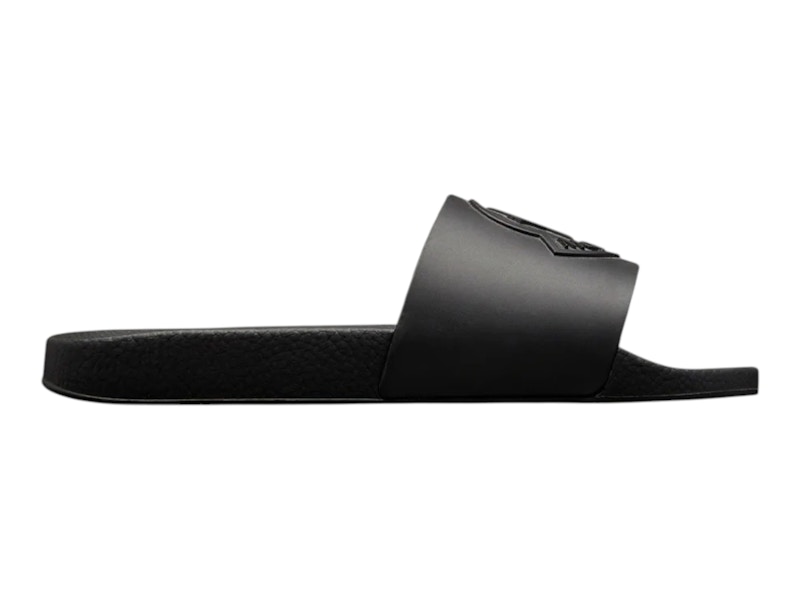 Moncler Basile Logo Slides Zwart