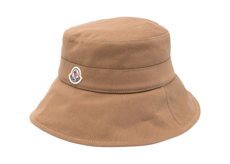 Moncler Drawstring Cord Bucket Hat Beige
