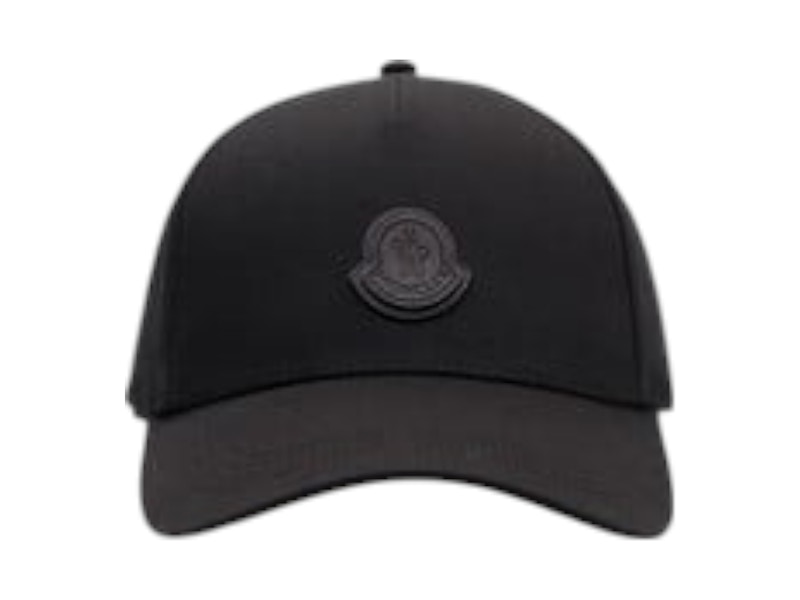 Moncler Logo Patch Baseball Cap Zwart
