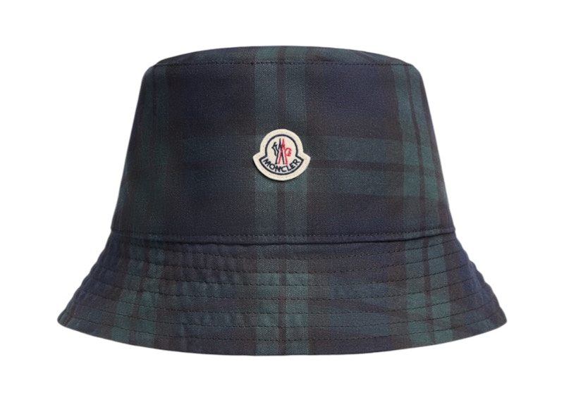 Moncler Logo Reversible Bucket Hat Blauw