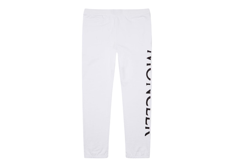 Moncler Split Embroidered Logo Sweatpants Wit