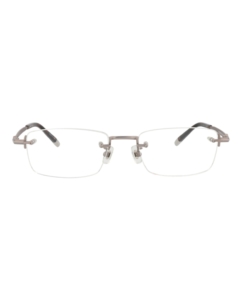 Montblanc Square-Frame Titanium Optical Frames Ruthenium Ruthenium Transparent (mb0267o-30014174-006)