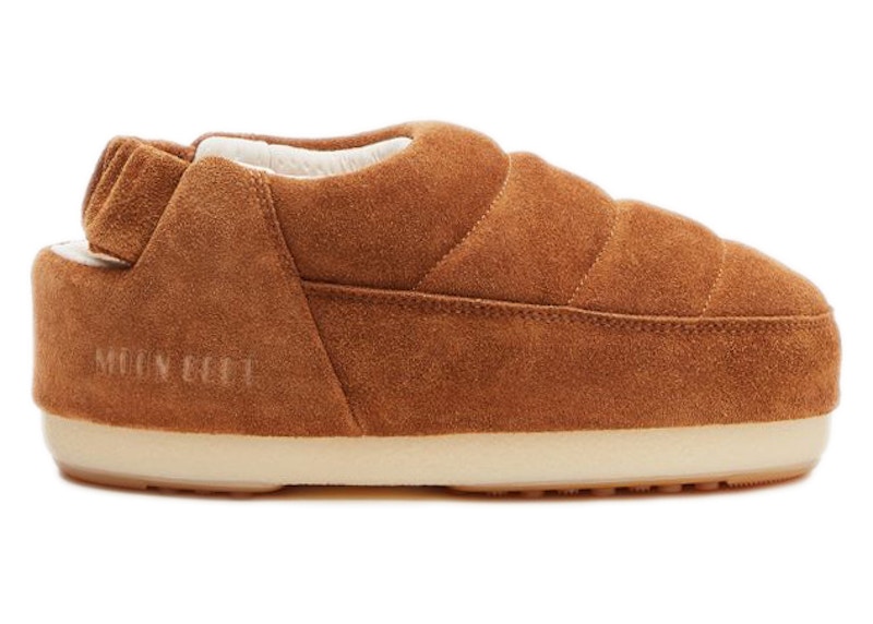 Moon Boot Evolution Suede Sandal Tan Bruin