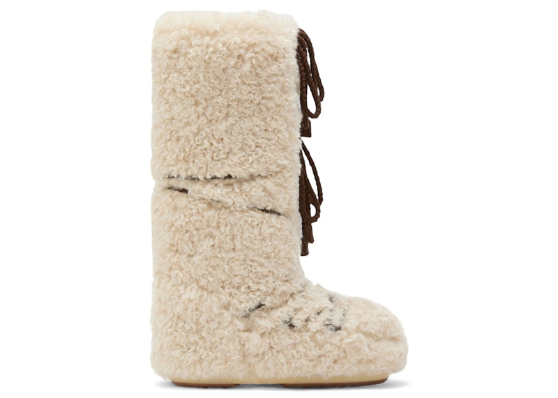 Moon Boot Icon Curly Extra Boots Ecru Creme