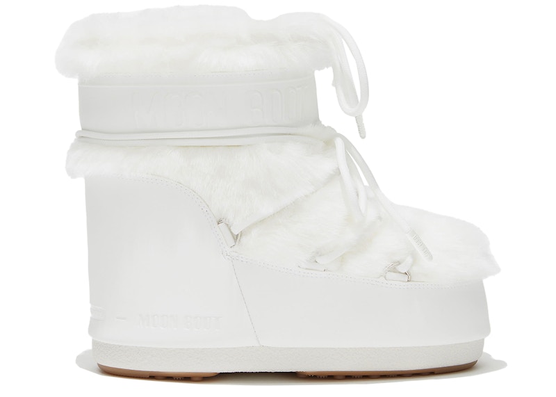Moon Boot Icon Faux-Fur Low Boot Wit