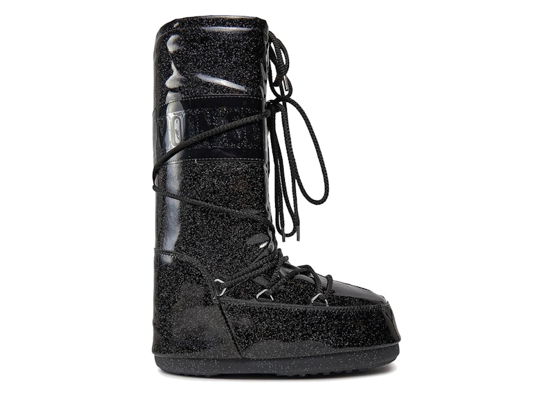 Moon Boot Icon Glitter Boot Zwart