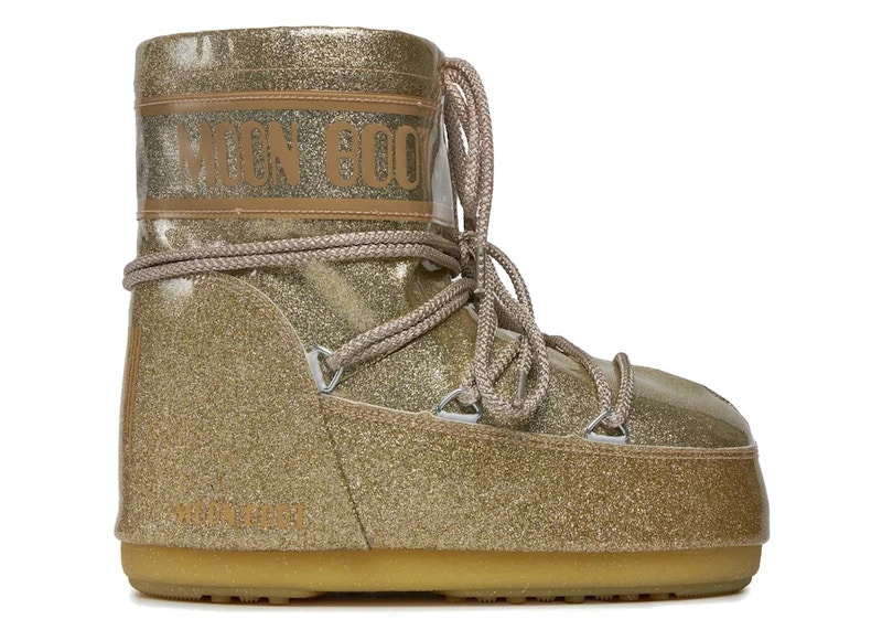 Moon Boot Icon Glitter Low Boot Goud