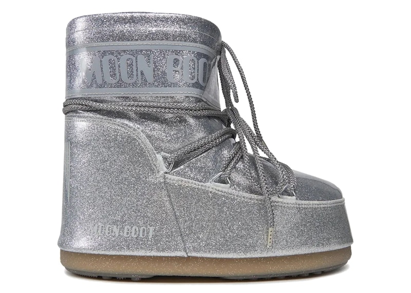 Moon Boot Icon Glitter Low Boot Zilver