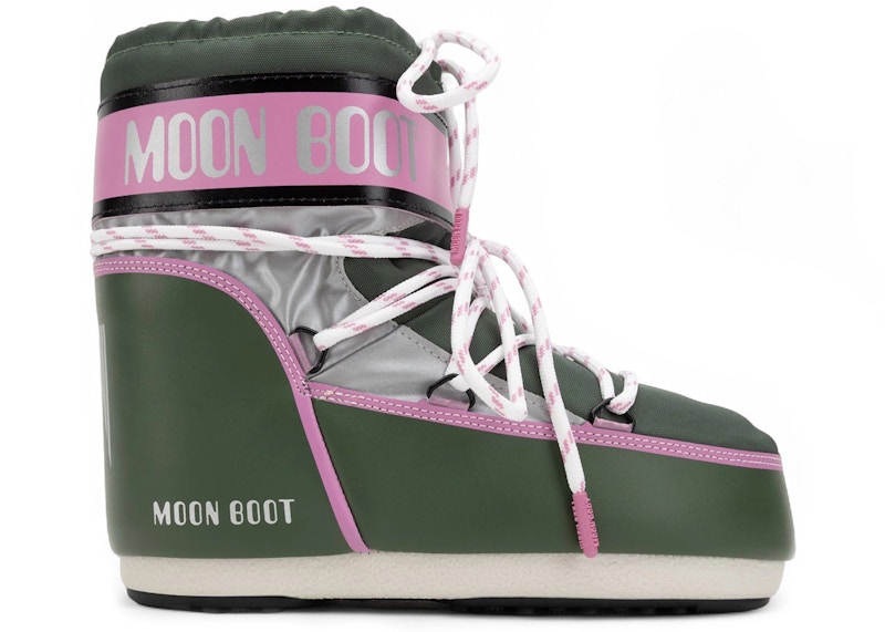 Moon Boot Icon Low Space Racing Forest Zilver