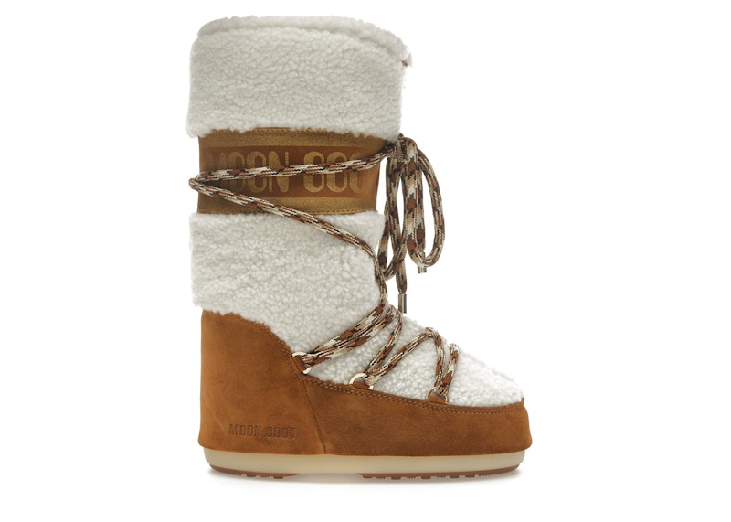 Moon Boot Icon Shearling Boot Whisky Off Wit