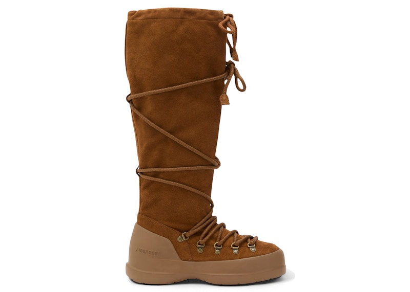 Moon Boot Luna Extra Suede Boot Cognac Bruin