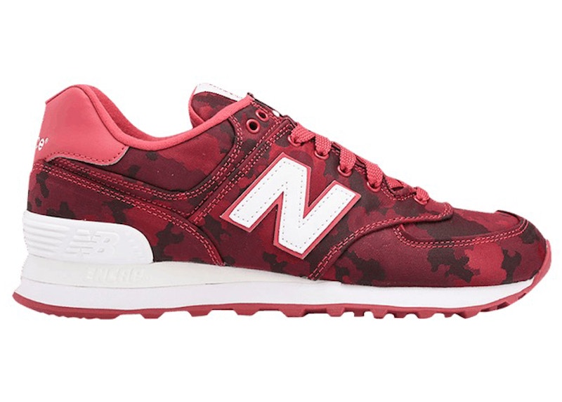 New Balance 574 Camo Raddish Wit