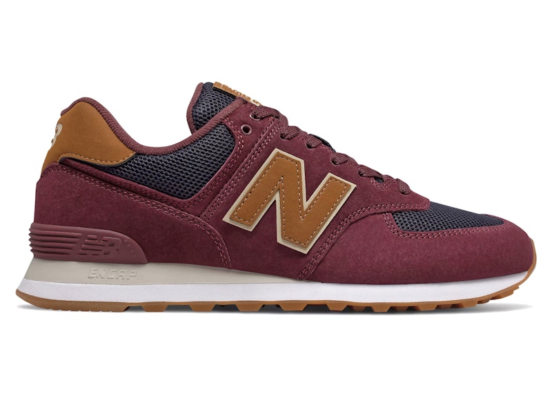 New Balance 574 Maroon Marineblauw