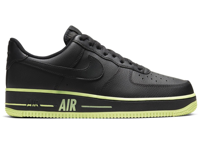 Nike Air Force 1 Low Ribbon Volt Zwart