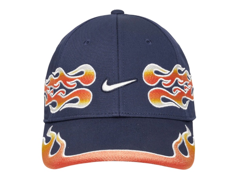 Nike Club Semi-Structured OG Flame Cap Midnight Marineblauw