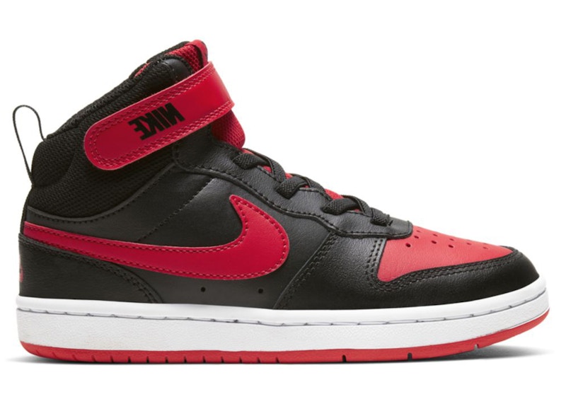 Nike Court Borough Mid 2 Bred Zwart