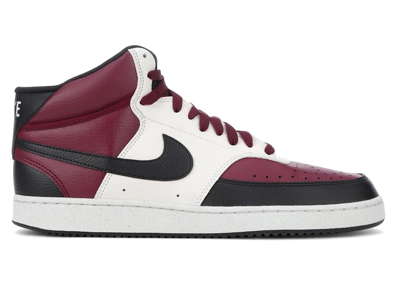 Nike Court Vision Mid Next Nature Dark Beetroot Zwart