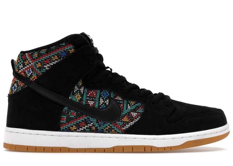Nike SB Dunk High Aztec Geometry Zwart