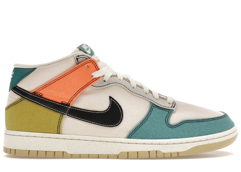 Nike Dunk Mid Pale Ivory Multi Zwart