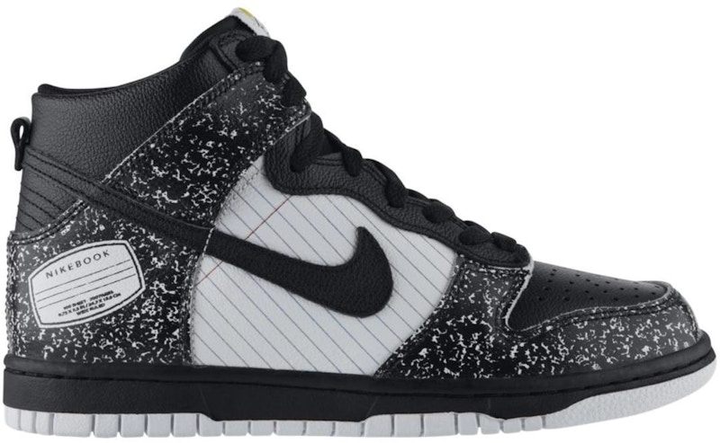 Nike SB Dunk High Back to School Notebook Zwart