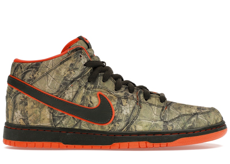 Nike SB Dunk Mid Real Tree Camo Oranje