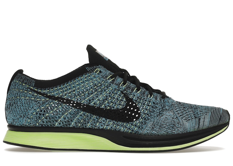 Nike Flyknit Racer Gecko Blauw