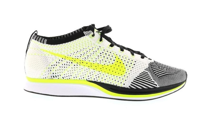 Nike Flyknit Racer Sail Volt Zwart