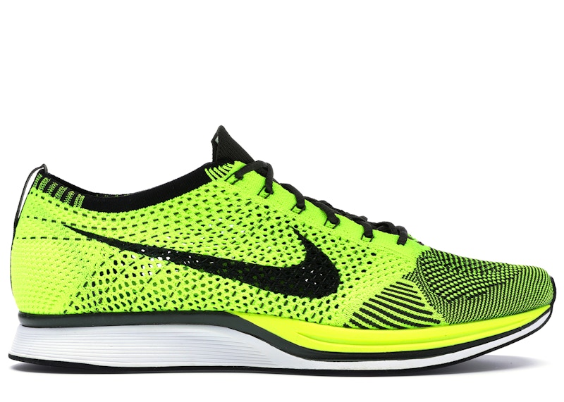 Nike Flyknit Racer Volt Zwart
