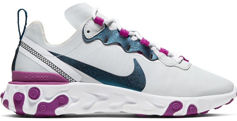 Nike React Element 55 Photon Dust Blauw