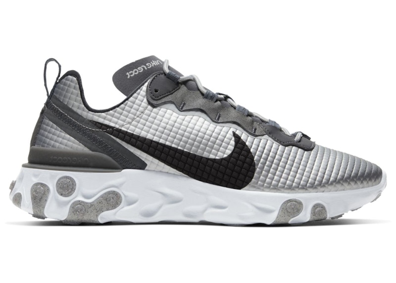 Nike React Element 55 Quilted Grid Zilver