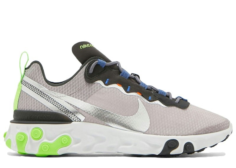 Nike React Element 55 SE Volt Zilver
