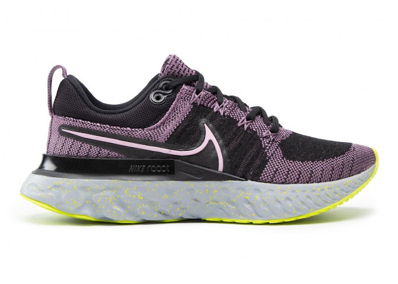 Nike React Infinity Run Flyknit 2 Violet Dust Zwart