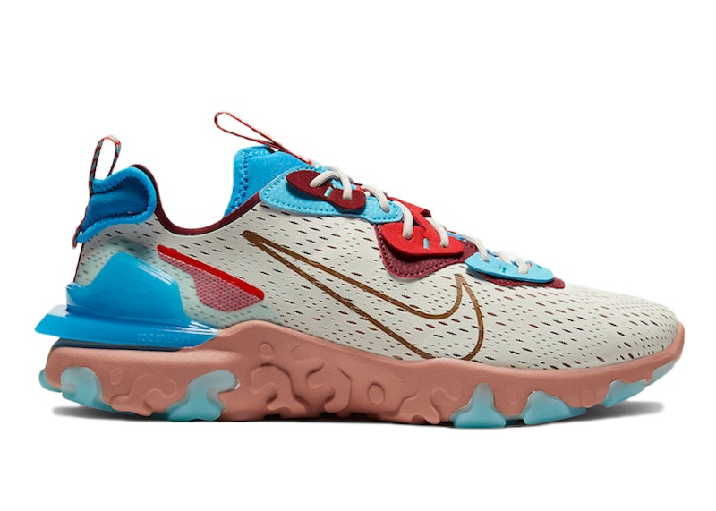 Nike React Vision Light Bone Terra Blush Photo Blauw