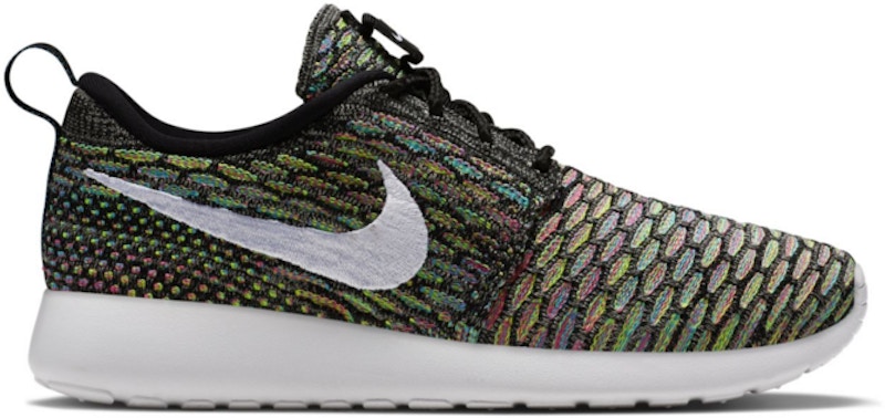 Nike Roshe Run Flyknit Multi-Color Zwart
