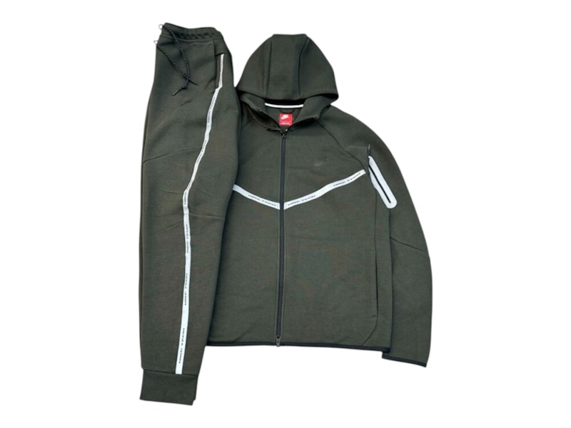 Nike Tech Fleece Reflective Accent Tracksuit Sequoia Zwart