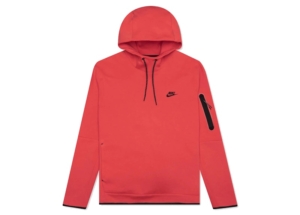 Nike Sportswear Tech Fleece Ribbed Hoodie Lobster Rood
