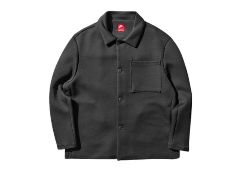 Nike Tech Fleece Shacket Dark Grijs