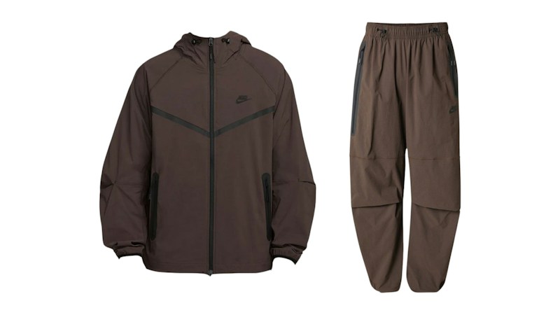 Nike Tech Woven Jacket & Pant Set Baroque Bruin